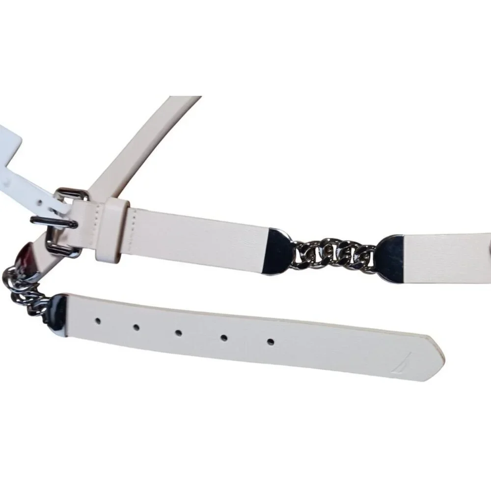 Nautica Women's Accessories Chain Accent Belt Camel Size Small New